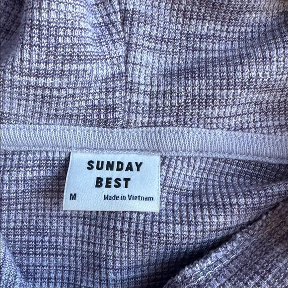 Sunday Best Cropped Hoodie & pants Set M Purple Gray Cozy Lounge Matching Set - Picture 2 of 11